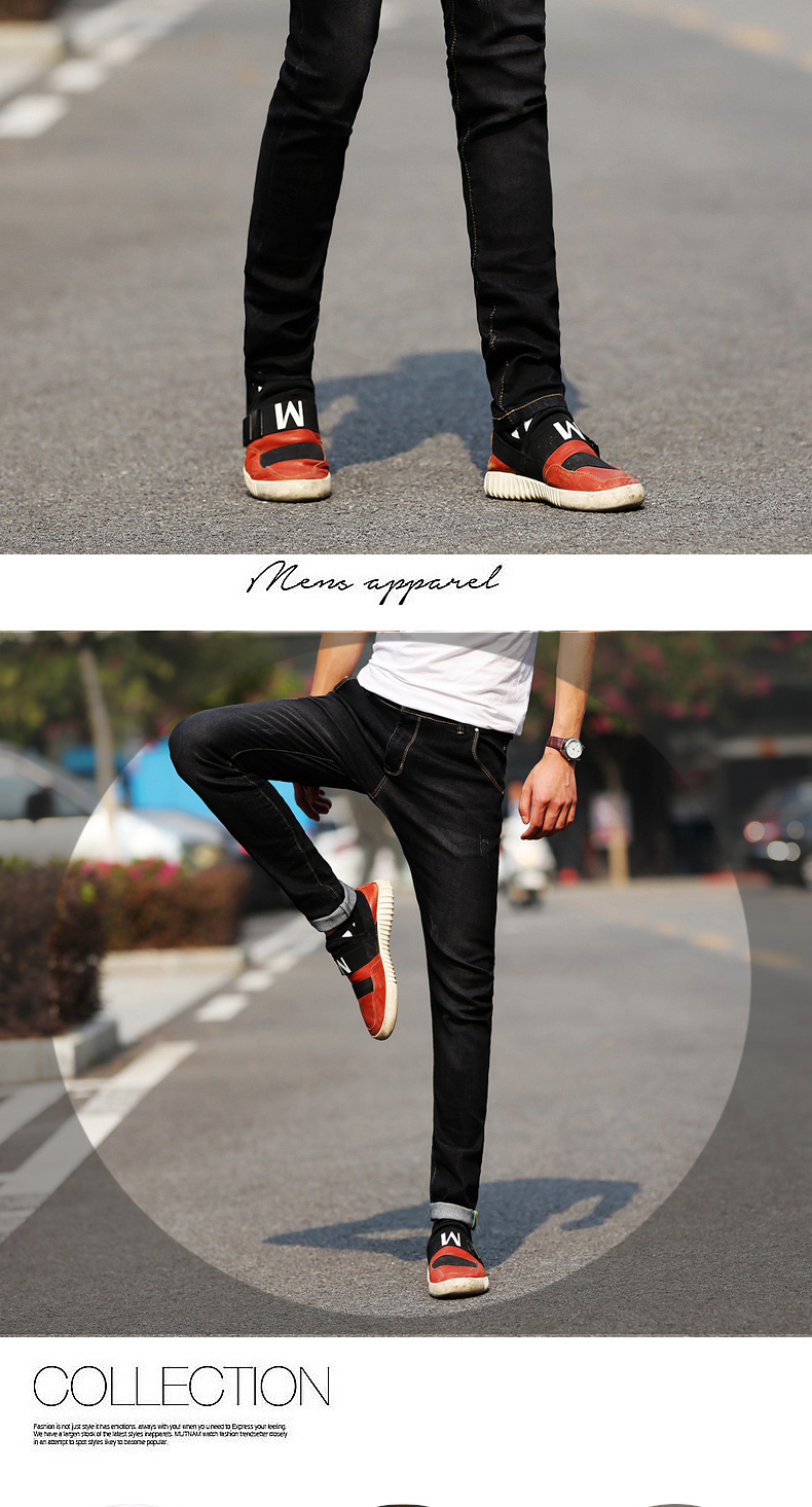 Men Male Casual Skinny Jeans Pants Slim Fit Jeans Trousers