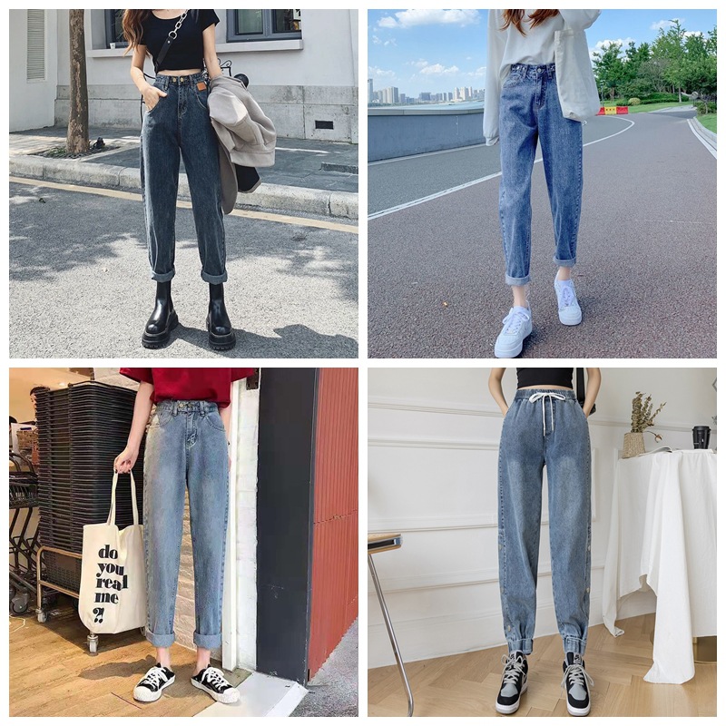 Jeans Women&#039;s 2021 Spring and Summer Korean Style High Waist Slimming Women&#039;s Wide Leg Denim Trousers Women&#039;s Foreign Trade Stall Wholesale