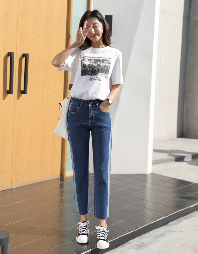 Jeans for Women 2021 Spring and Autumn New Korean Style Women's Daddy Wide Leg Denim Trousers for Women Foreign Trade Stall Supply Jeans for Women 2021 Spring and Autumn New Korean Style Women's Daddy Wide Leg Denim Trousers for Women Foreign Trade Stall Supply