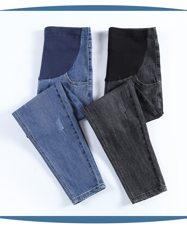 Plus-Sized Pregnant Women's Pants Spring and Autumn Jeans Outer Wear Oversized Underwear Leggings Autumn Trousers Western Style Daddy Casual Pants Plus-Sized Pregnant Women's Pants Spring and Autumn Jeans Outer Wear Oversized Underwear Leggings Autumn Trousers Western Style Daddy Casual Pants
