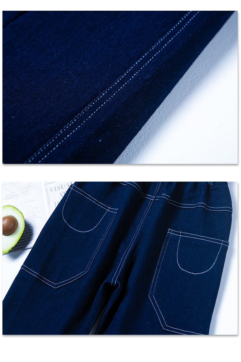 Boys Spring Clothing Pants Spring and Autumn Boys Soft Jeans 2022 New Medium and Big Children Spring Blue Fried