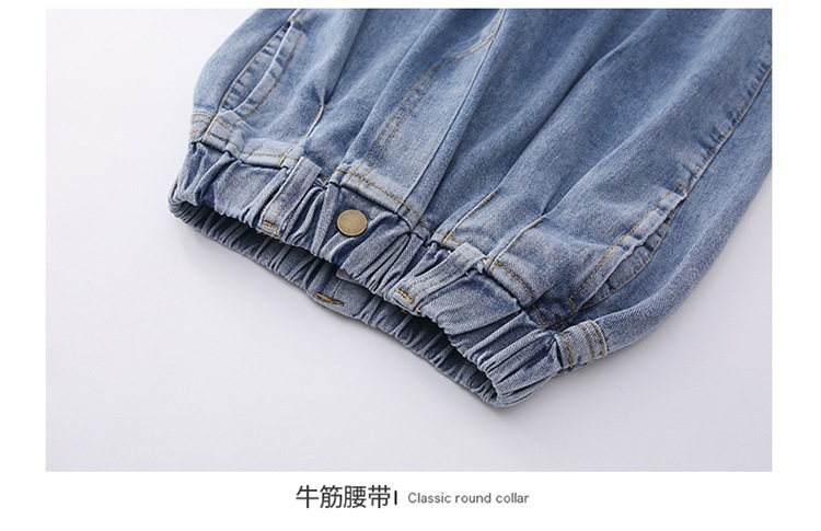 Girls' Spring and Autumn Clothing Sweater Suit 2021 New Korean Style Western Style Medium and Big Children Jeans Girl Stylish Two-Piece Suit