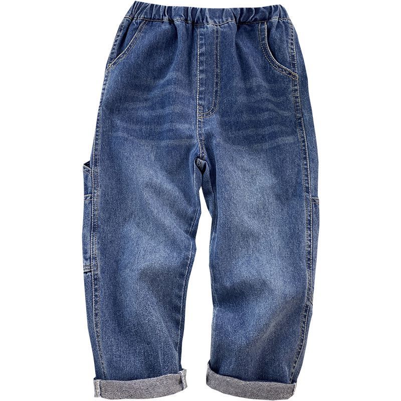 2022 New Boys&#039; Spring and Autumn Jeans Children&#039;s Fashionable Trousers Medium and Large Children&#039;s Clothing Korean Casual Pants Daddy