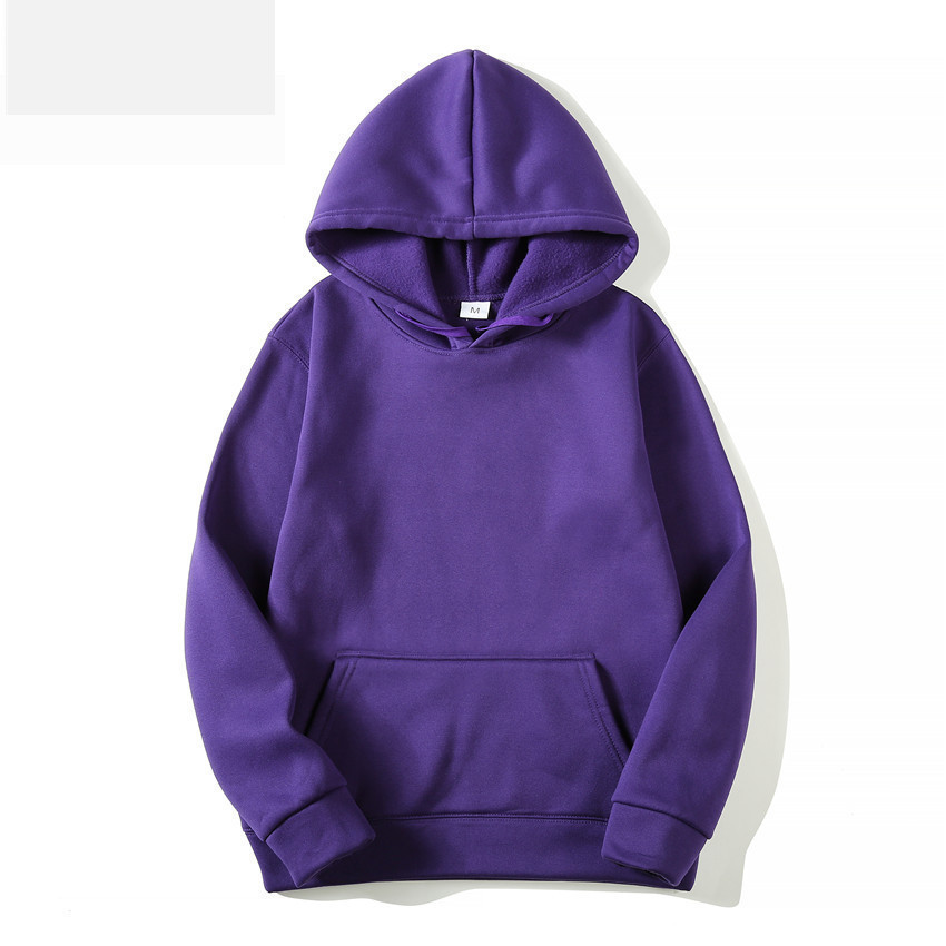  Men's Blank Sweater Solid Color Fleece Pullover Hoody Thermal Transfer Factory Wholesale Order