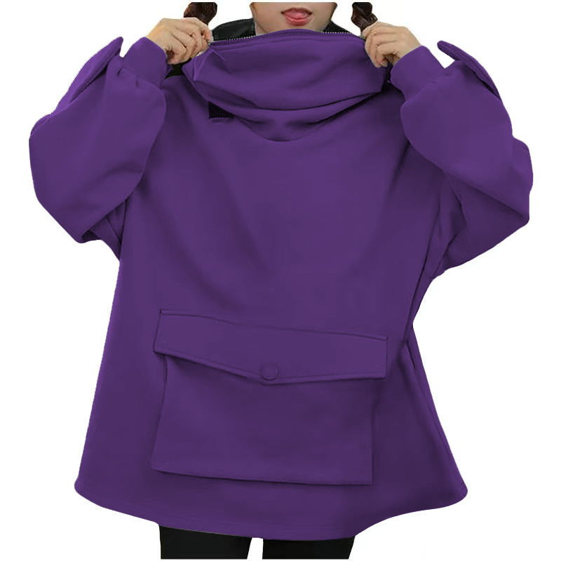 New Chic Brushed Hoody Women's Mid-Length Design Super Cute Frog Hooded Idle Style Hoody New Chic Brushed Hoody Women's Mid-Length Design Super Cute Frog Hooded Idle Style Hoody
