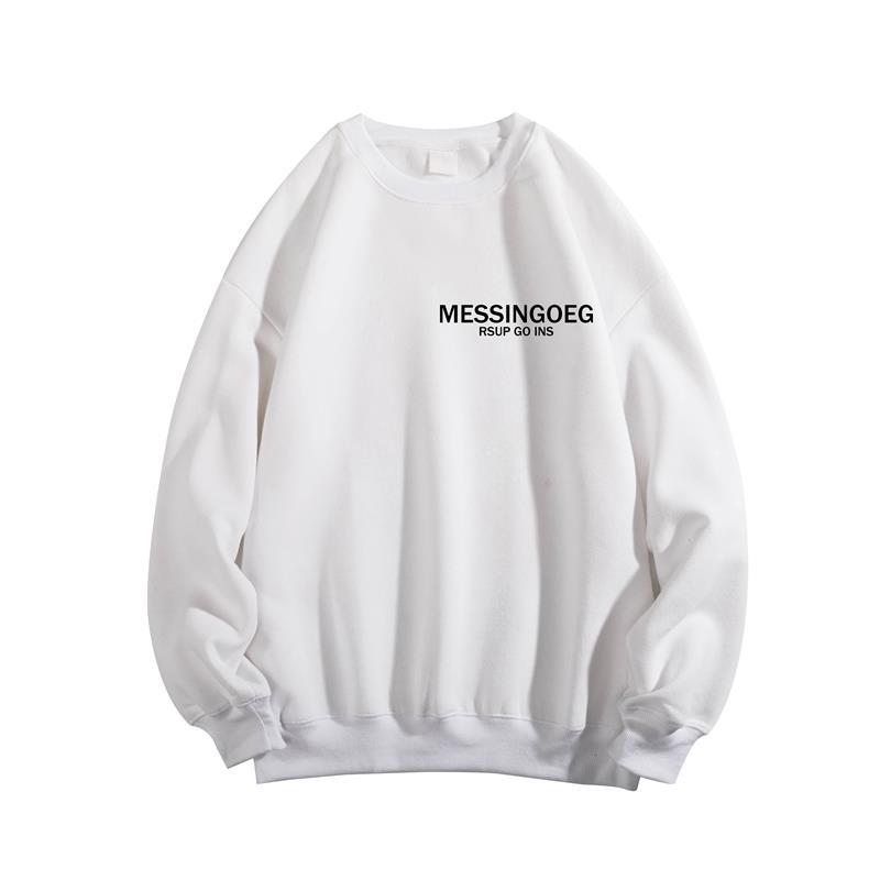 and Winter New Ins Hong Kong Style Boys Brushed Hoody Casual Loose Pullover Students AllMatching Fashion Top Clothes