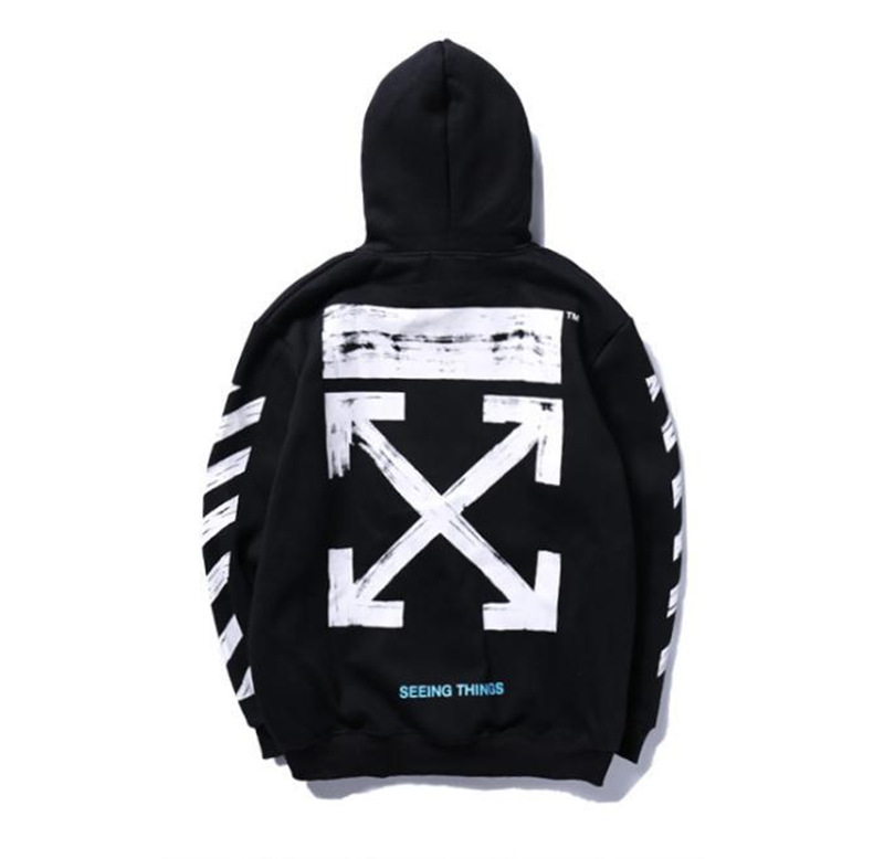 2020 European and American Couple&#039;s Jacket Graffiti Arrow Fleece Warm Hoodie Pullover Hoody