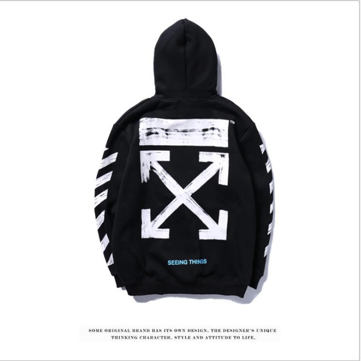 2020 European and American Couple's Jacket Graffiti Arrow Fleece Warm Hoodie Pullover Hoody