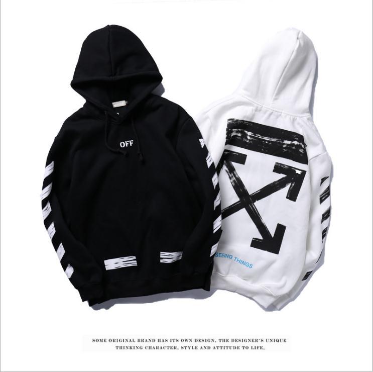 2020 European and American Couple's Jacket Graffiti Arrow Fleece Warm Hoodie Pullover Hoody