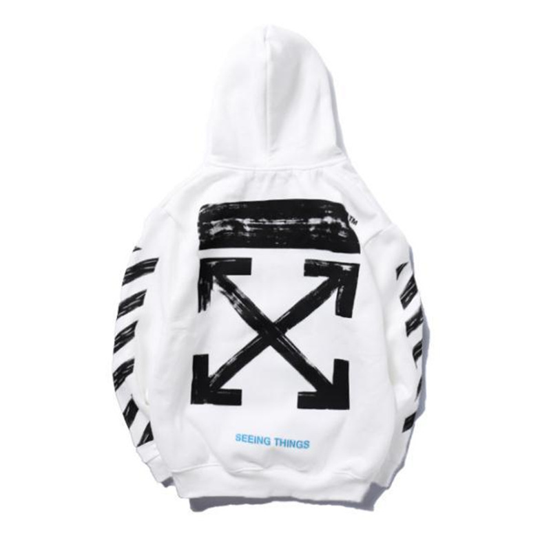 2020 European and American Couple&#039;s Jacket Graffiti Arrow Fleece Warm Hoodie Pullover Hoody