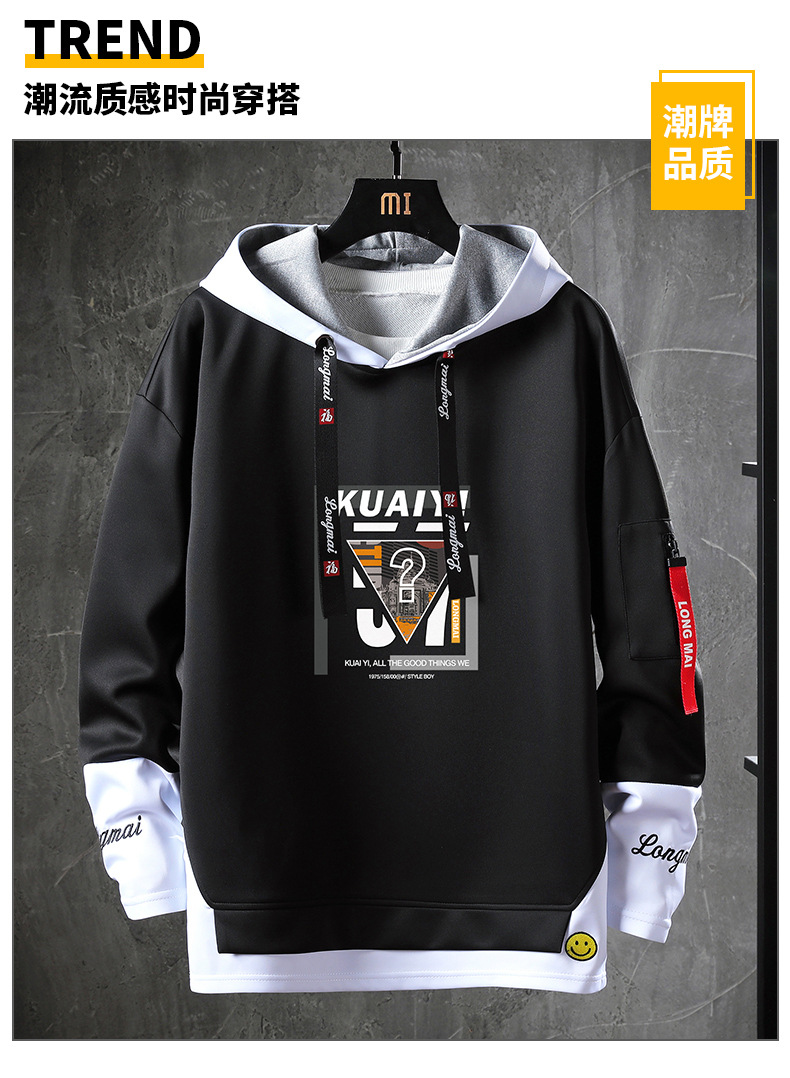 2020 Autumn and Winter round Neck Pullover Hoody Foreign Trade Loose Hoodie Top Youth Popular Brand Men's Wholesale