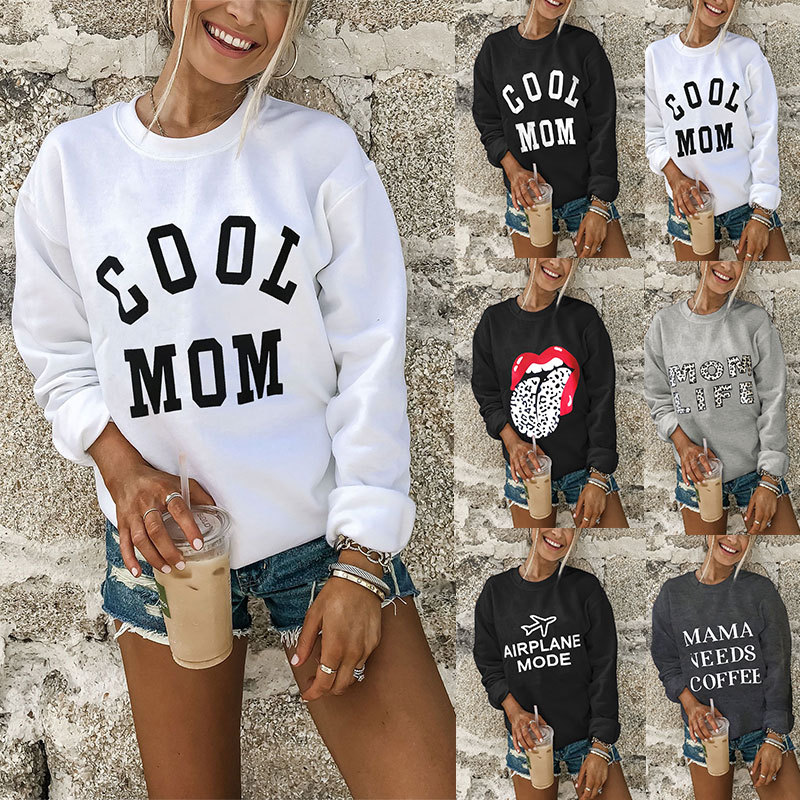 hot style new autumnwinter 2020 offset alphabet pattern long sleeve collar autumnwinter hoody and American women&#039;s wear