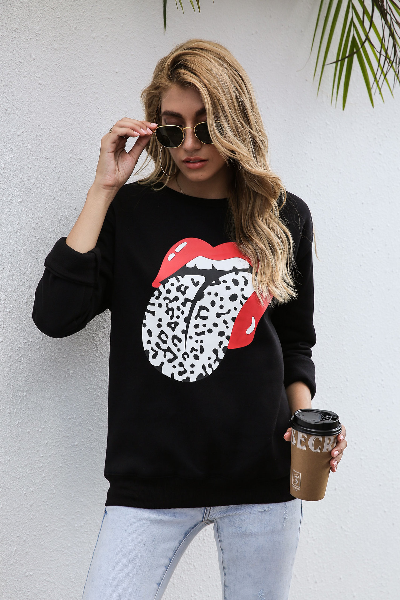 hot style new autumnwinter 2020 offset alphabet pattern long sleeve collar autumnwinter hoody and American women's wear
