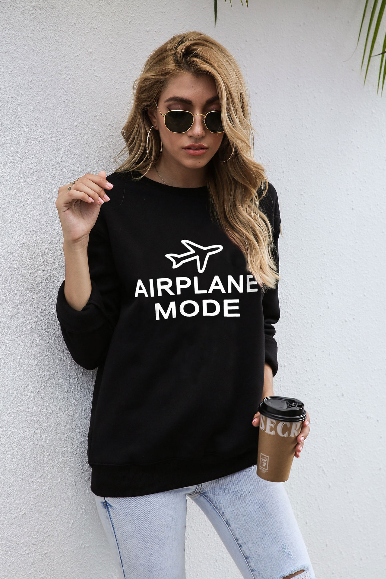 hot style new autumnwinter 2020 offset alphabet pattern long sleeve collar autumnwinter hoody and American women's wear