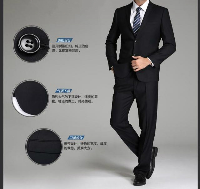 Customized Man's Suit, Professional Korean Style Slim Fit Business Suit Jacket and Men's Business Formal