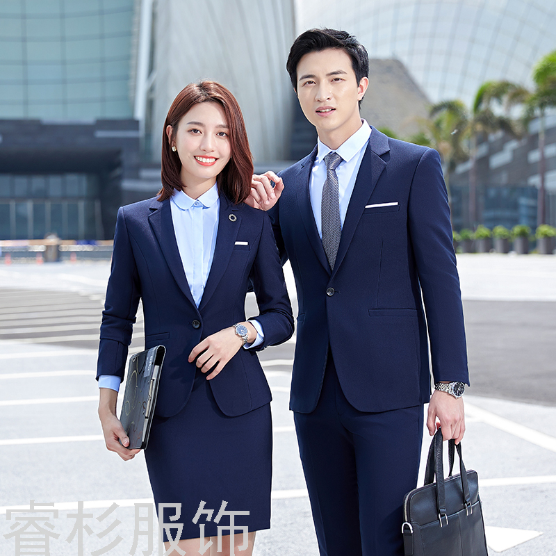 New Business Suit Suit Men&#039;s and Women&#039;s Same Suit Men&#039;s Two-Piece Suit Formal Business Suit Interview Ol Overalls