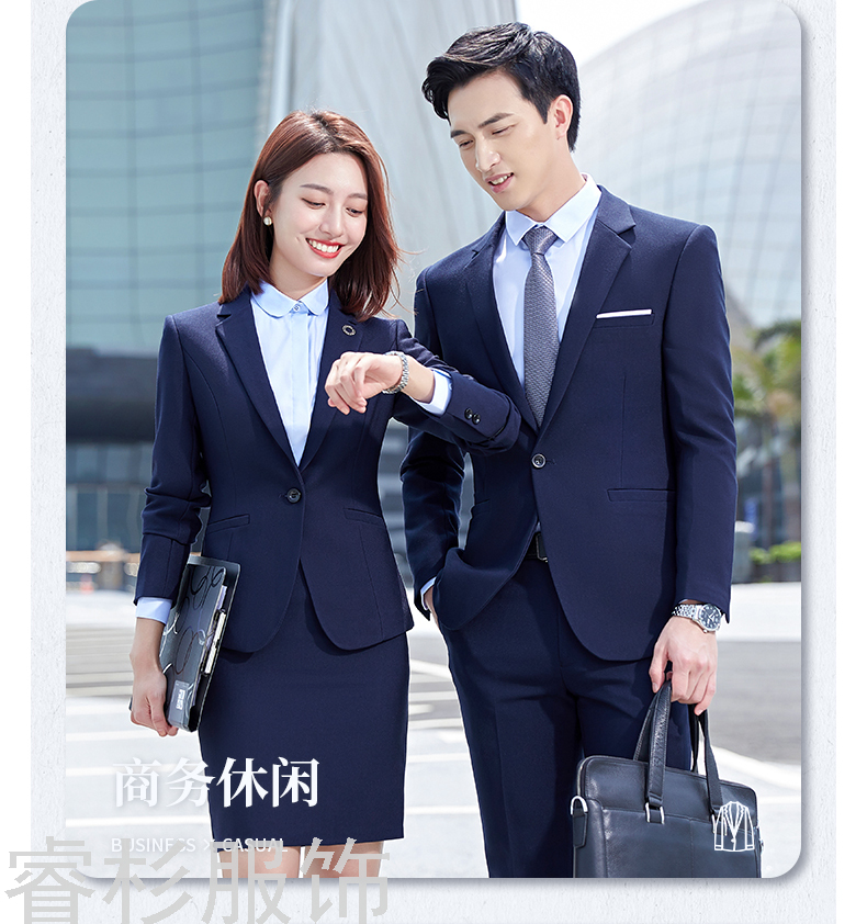 New Business Suit Suit Men's and Women's Same Suit Men's Two-Piece Suit Formal Business Suit Interview Ol Overalls