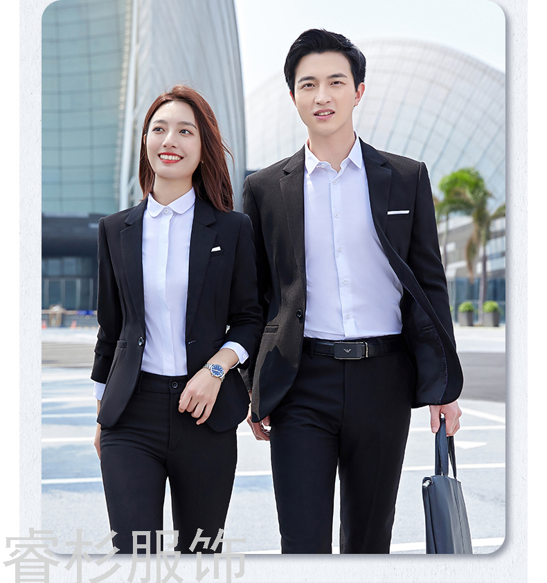 New Business Suit Suit Men's and Women's Same Suit Men's Two-Piece Suit Formal Business Suit Interview Ol Overalls