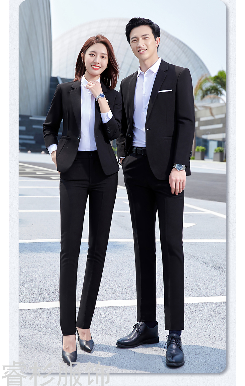 New Business Suit Suit Men's and Women's Same Suit Men's Two-Piece Suit Formal Business Suit Interview Ol Overalls