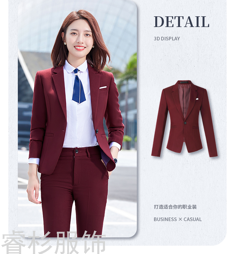 New Business Suit Suit Men's and Women's Same Suit Men's Two-Piece Suit Formal Business Suit Interview Ol Overalls