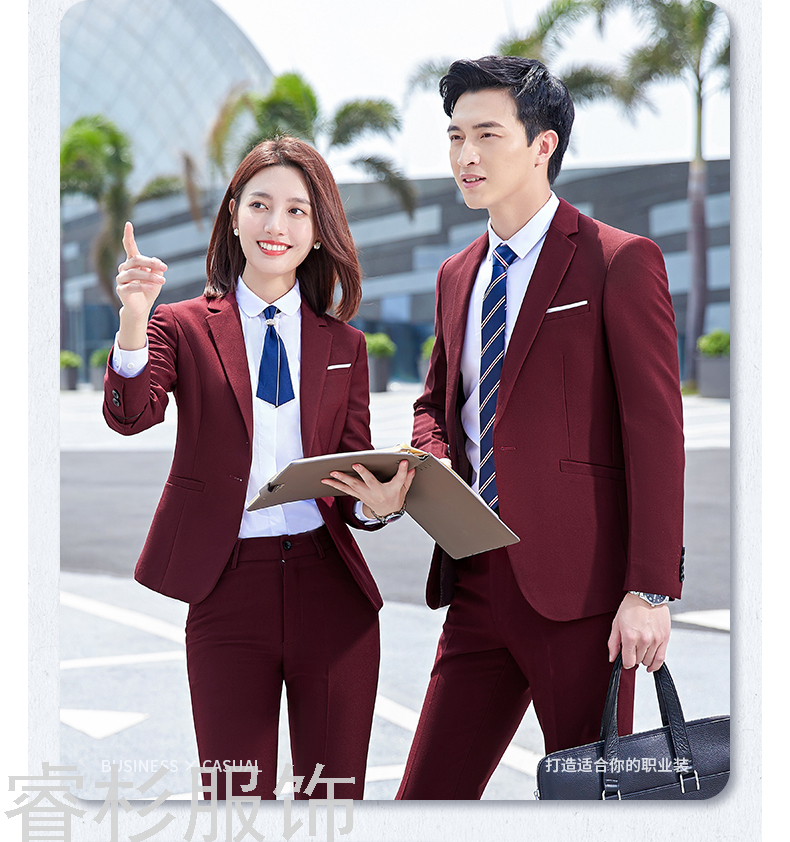 New Business Suit Suit Men's and Women's Same Suit Men's Two-Piece Suit Formal Business Suit Interview Ol Overalls
