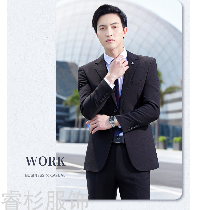 New Men's and Women's Same Business Suit Suit Men's Two-Piece Suit Formal Business Suit Interview Work Clothes