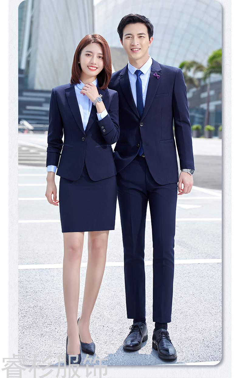 New Men's and Women's Same Business Suit Suit Men's Two-Piece Suit Formal Business Suit Interview Work Clothes