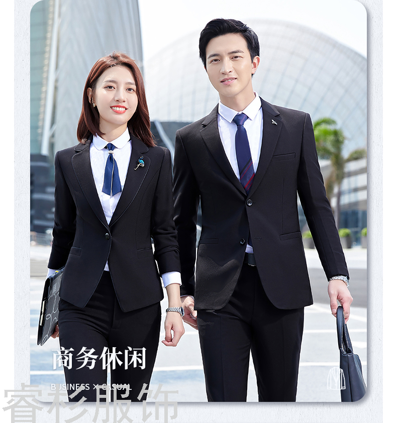 New Business Suit Suit Men's and Women's Same Suit Men's Two-Piece Suit Formal Business Suit Interview Ol Overalls