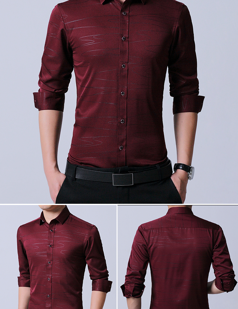 Shirt Men's Long Sleeve Solid Color Korean Style Trendy Slim Fit Business Suit Plaid Shirt Summer Hot Super Hot Shirt Men Shirt Men's Long Sleeve Solid Color Korean Style Trendy Slim Fit Business Suit Plaid Shirt Summer Hot Super Hot Shirt Men