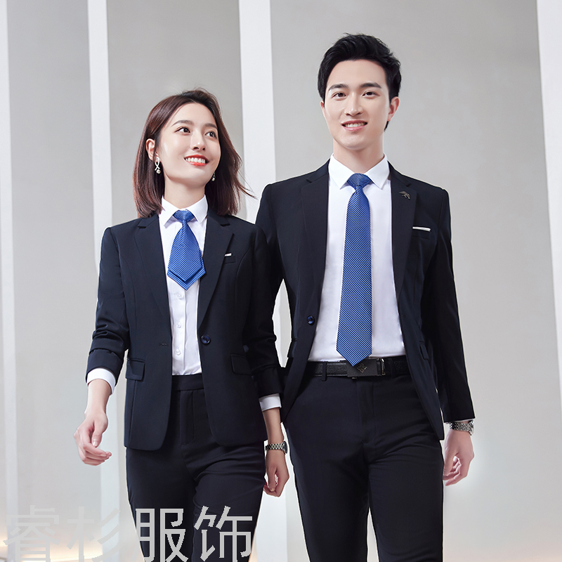 Fashion Korean Style Suit BusinessHotel Tailored Suit Formal Clothes Work Clothes Men and Women Same Style Business Suit