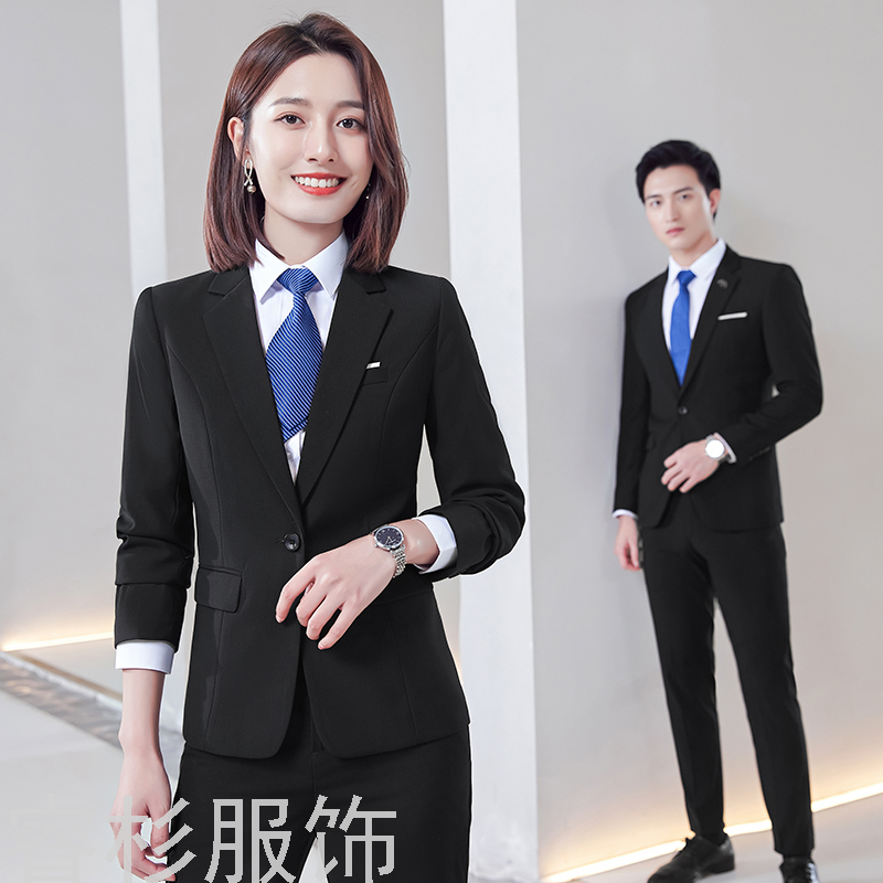 Fashion Korean Style Suit BusinessHotel Tailored Suit Formal Clothes Work Clothes Men and Women Same Style Business Suit