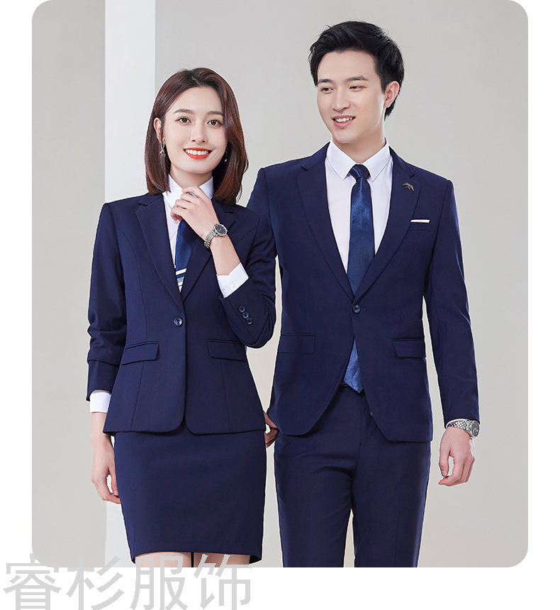Fashion Korean Style Suit BusinessHotel Tailored Suit Formal Clothes Work Clothes Men and Women Same Style Business Suit