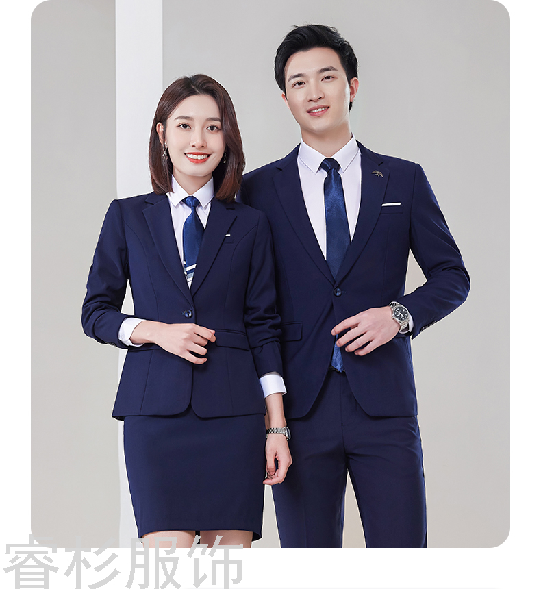 Fashion Korean Style Suit BusinessHotel Tailored Suit Formal Clothes Work Clothes Men and Women Same Style Business Suit