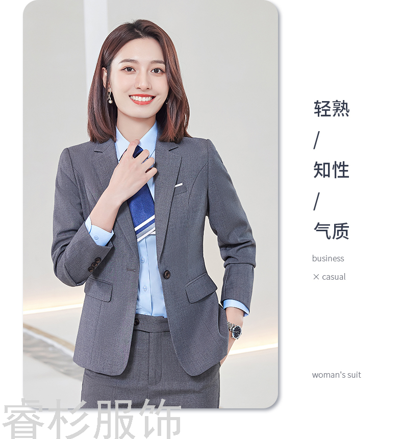 Fashion Korean Style Suit BusinessHotel Tailored Suit Formal Clothes Work Clothes Men and Women Same Style Business Suit