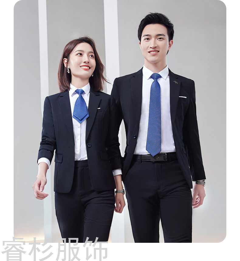 Fashion Korean Style Suit BusinessHotel Tailored Suit Formal Clothes Work Clothes Men and Women Same Style Business Suit