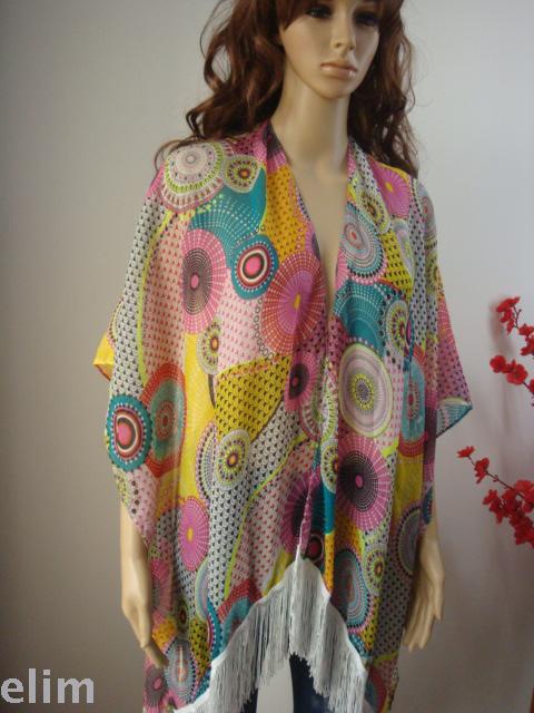 New chiffon printed suntan beach towel with split beard shawl front New chiffon printed suntan beach towel with split beard shawl front