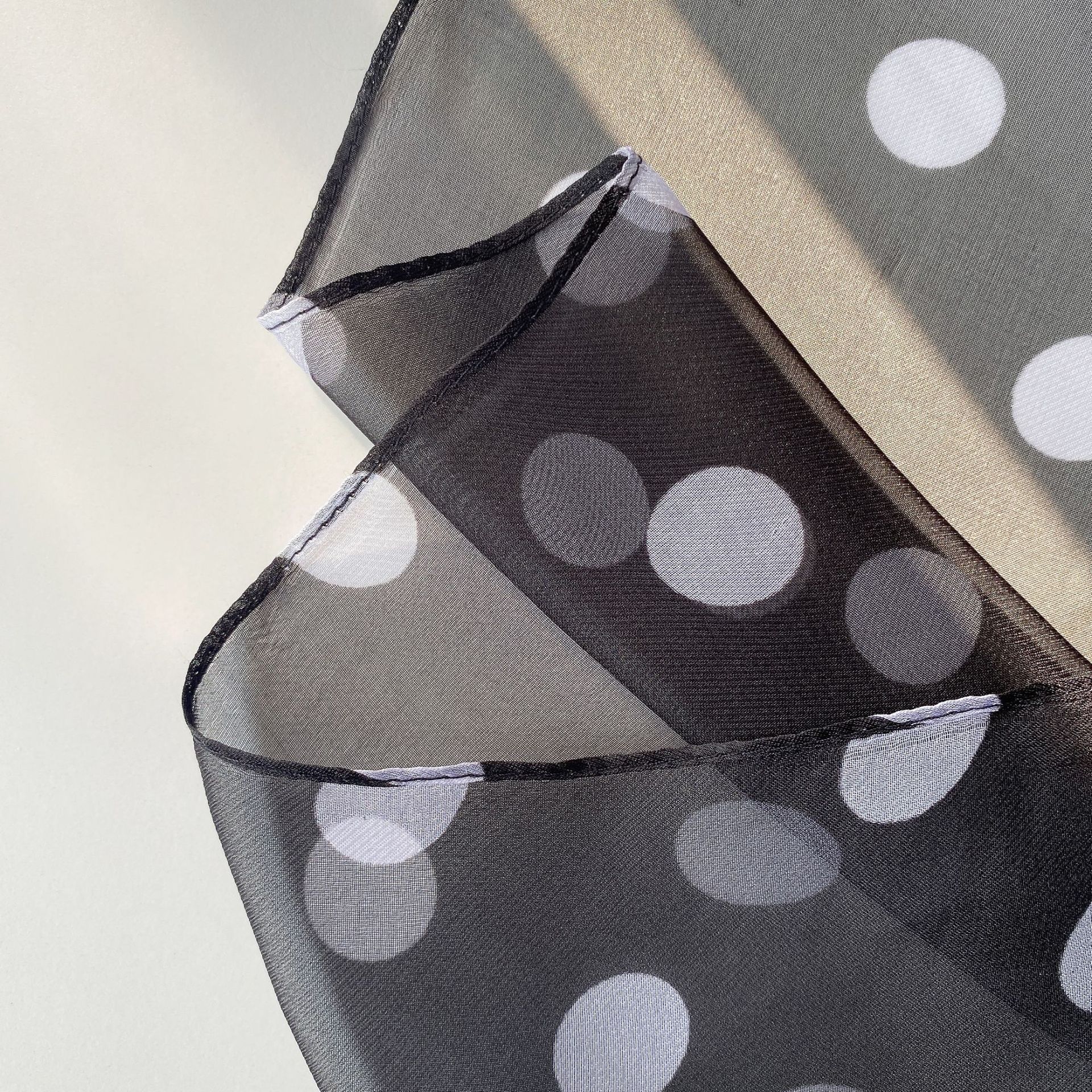 Korean Style Polka Dot Chiffon Printed Scarf Women's Outdoor Travel Large Size Scarf Decoration Thin Cape Beach Towel