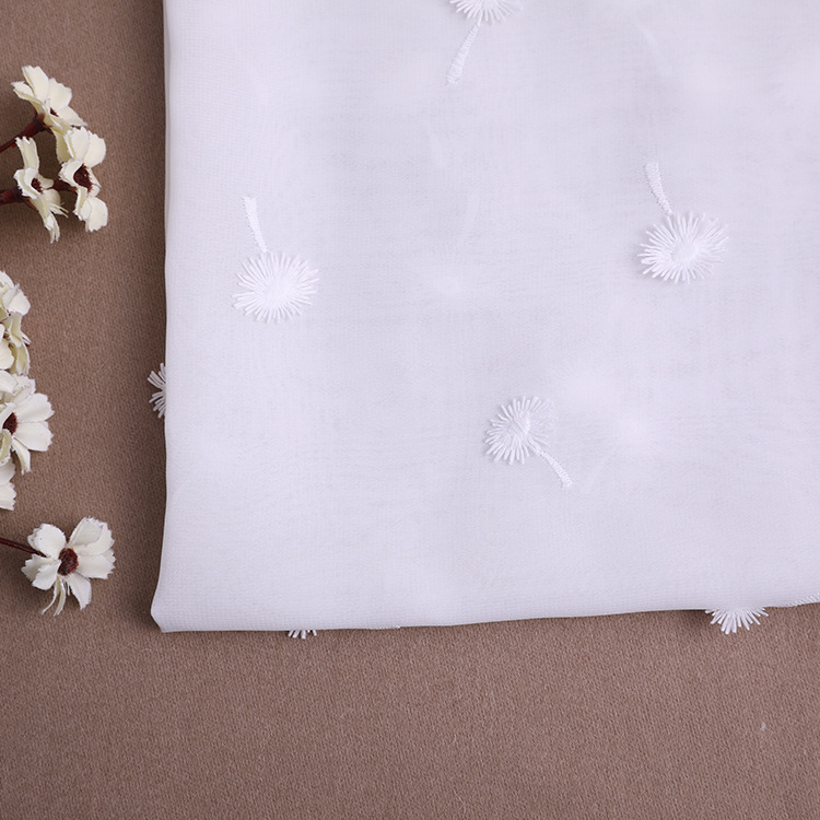 New Fashion Women&#039;s Clothing Fabric Chiffon Three-Dimensional Embroidery Cloth Dress Casual Clothing Fabric Manufacturer