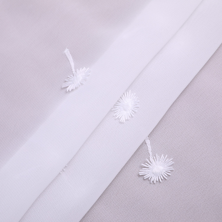 New Fashion Women&#039;s Clothing Fabric Chiffon Three-Dimensional Embroidery Cloth Dress Casual Clothing Fabric Manufacturer