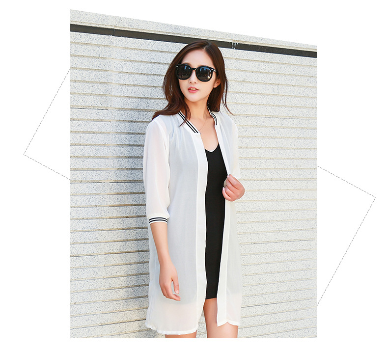 Korean Style Summer New Large Size Women's Clothing Loose Sun-Protection Shirt Chiffon Shawl Cardigan Long Thin Coat Sun Protection Clothing