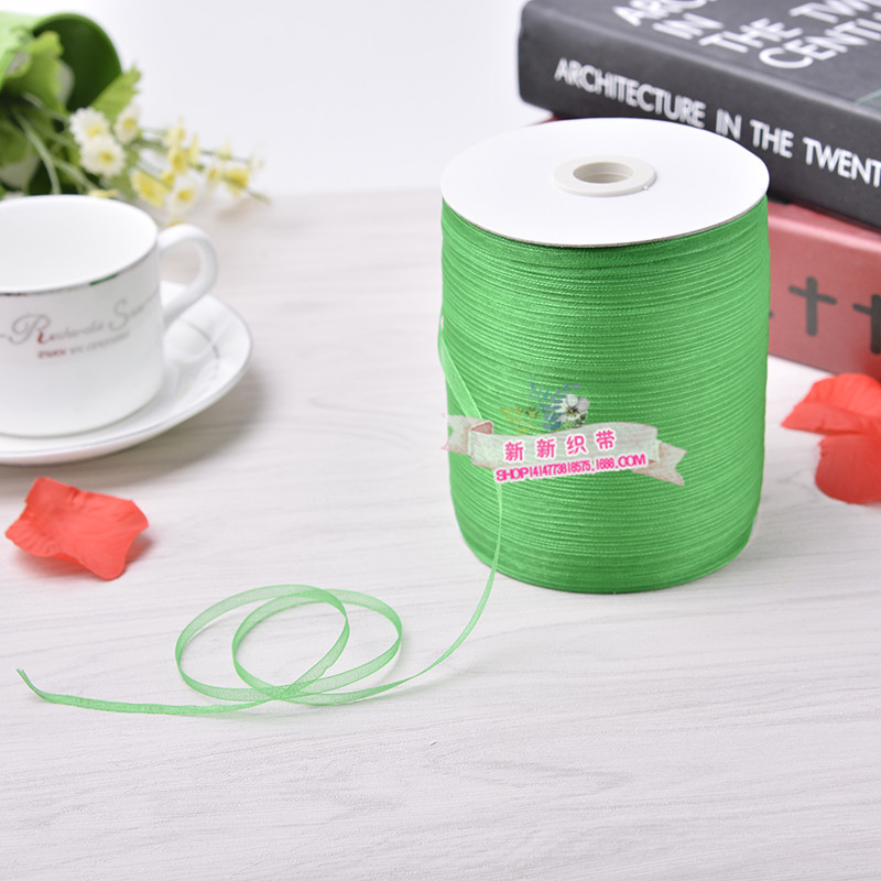0.3cm Yarn Strip Chiffon Ribbon Transparent Nylon Ribbon DIY Bow Wedding Home Textile Clothing Accessories Ribbon Wholesale