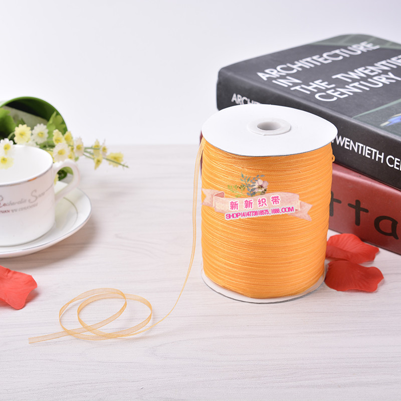 0.3cm Yarn Strip Chiffon Ribbon Transparent Nylon Ribbon DIY Bow Wedding Home Textile Clothing Accessories Ribbon Wholesale