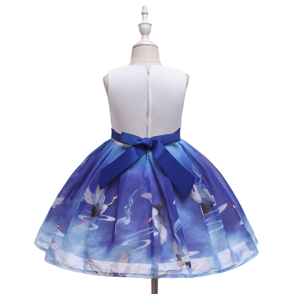 Children's Show Dress Christmas Chiffon print Dress Children Cross Boundary Children's Wedding Dress Princess Dress Children's Show Dress Christmas Chiffon print Dress Children Cross Boundary Children's Wedding Dress Princess Dress