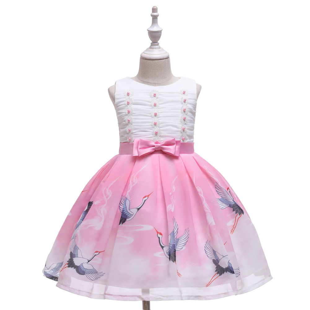 Children's Show Dress Christmas Chiffon print Dress Children Cross Boundary Children's Wedding Dress Princess Dress Children's Show Dress Christmas Chiffon print Dress Children Cross Boundary Children's Wedding Dress Princess Dress