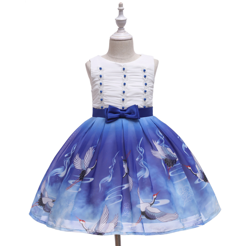 Children's Show Dress Christmas Chiffon print Dress Children Cross Boundary Children's Wedding Dress Princess Dress Children's Show Dress Christmas Chiffon print Dress Children Cross Boundary Children's Wedding Dress Princess Dress