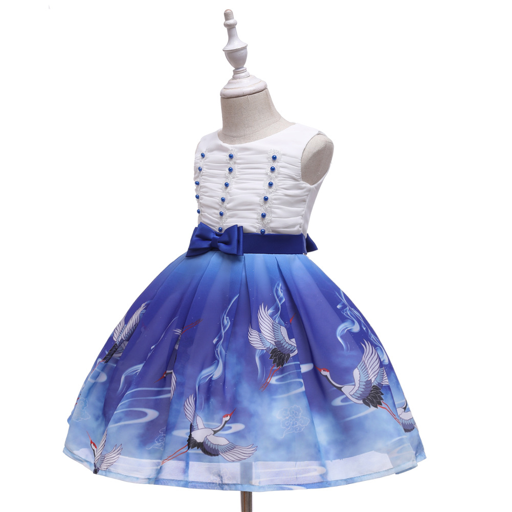 Children's Show Dress Christmas Chiffon print Dress Children Cross Boundary Children's Wedding Dress Princess Dress Children's Show Dress Christmas Chiffon print Dress Children Cross Boundary Children's Wedding Dress Princess Dress
