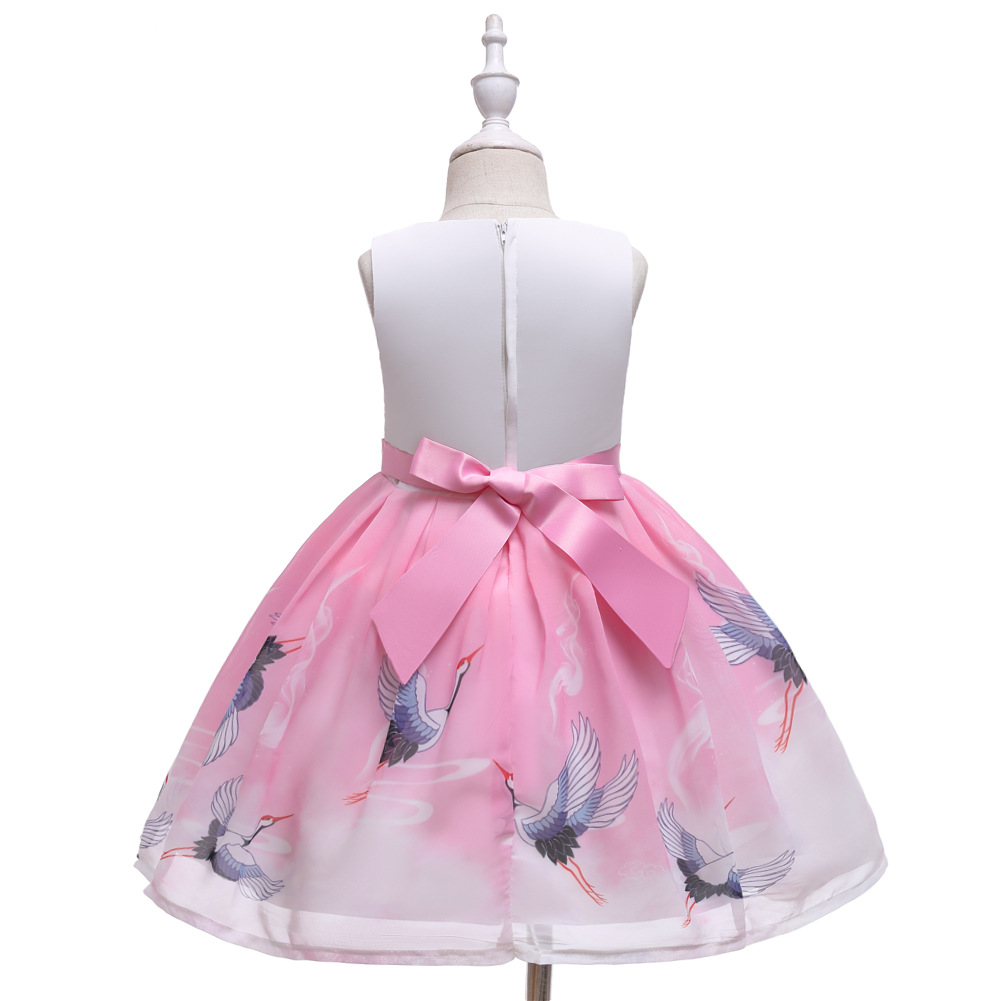 Children's Show Dress Christmas Chiffon print Dress Children Cross Boundary Children's Wedding Dress Princess Dress Children's Show Dress Christmas Chiffon print Dress Children Cross Boundary Children's Wedding Dress Princess Dress