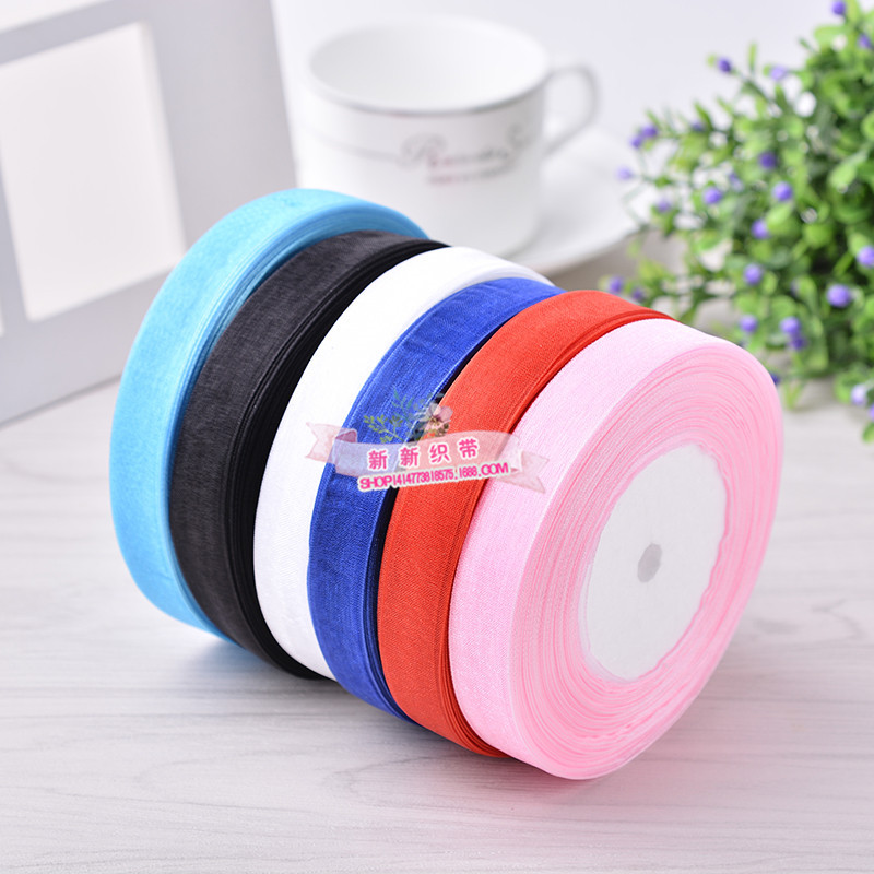 Wholesale Yarn Strip Chiffon Ribbon Transparent Nylon Ribbon DIY Bow Wedding Home Textile Clothing Accessories Ribbon Wholesale