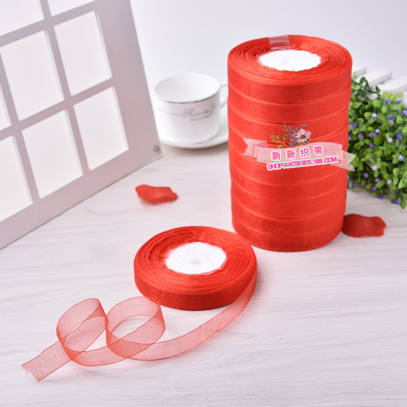 Wholesale Yarn Strip Chiffon Ribbon Transparent Nylon Ribbon DIY Bow Wedding Home Textile Clothing Accessories Ribbon Wholesale