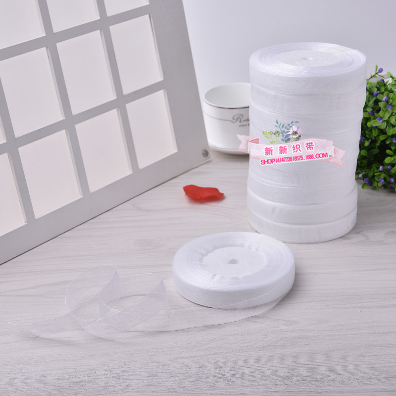 Wholesale Yarn Strip Chiffon Ribbon Transparent Nylon Ribbon DIY Bow Wedding Home Textile Clothing Accessories Ribbon Wholesale